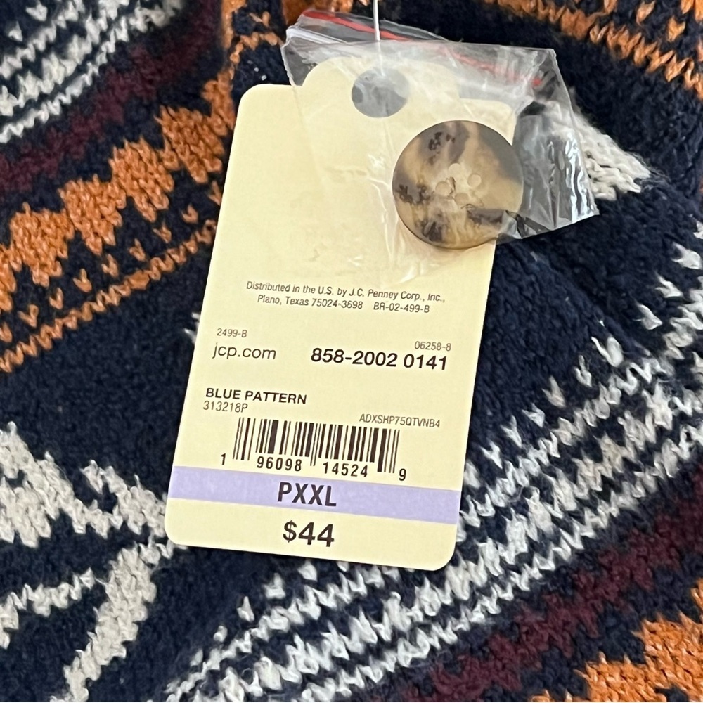 St John’s Bay Back‎ Decorative Buttons Mock Neck Long Sleeves Pullover Sweater - Picture 14 of 15